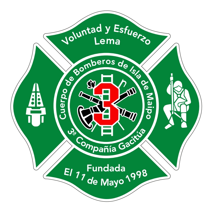 Escudo Tercera Compañía del Cuerpo de Bomberos de Isla de Maipo